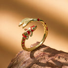 FREE Today: Luck Prosperity & Success Red Koi Fish Lucky Open Copper Ring - Golden - image 9
