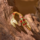 FuAttract Luck Prosperity & Success Red Koi Fish Lucky Open Copper Ring - image 10