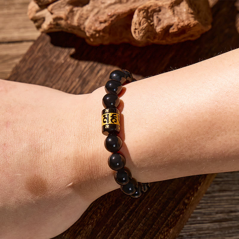 FuAttract Protection Blessing & Good Fortune Om Mani Mantra Lucky Charm Agate Bracelet - image 3