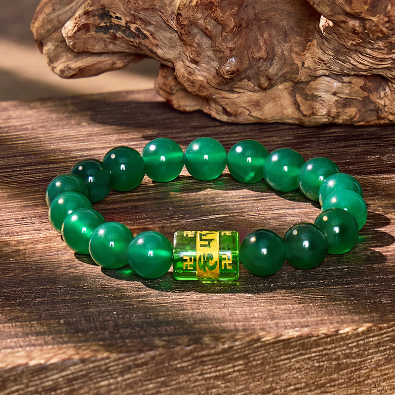 FuAttract Protection Blessing & Good Fortune Om Mani Mantra Lucky Charm Agate Bracelet - image 18