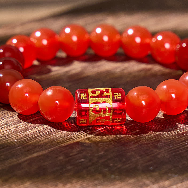 FuAttract Protection Blessing & Good Fortune Om Mani Mantra Lucky Charm Agate Bracelet - image 10