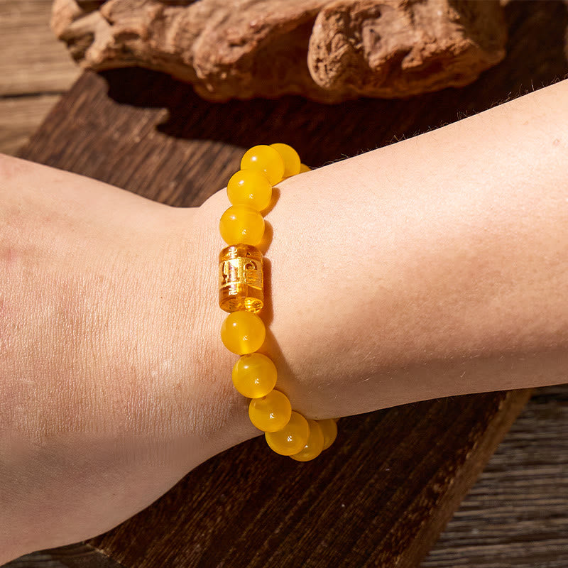 FuAttract Protection Blessing & Good Fortune Om Mani Mantra Lucky Charm Agate Bracelet - image 14