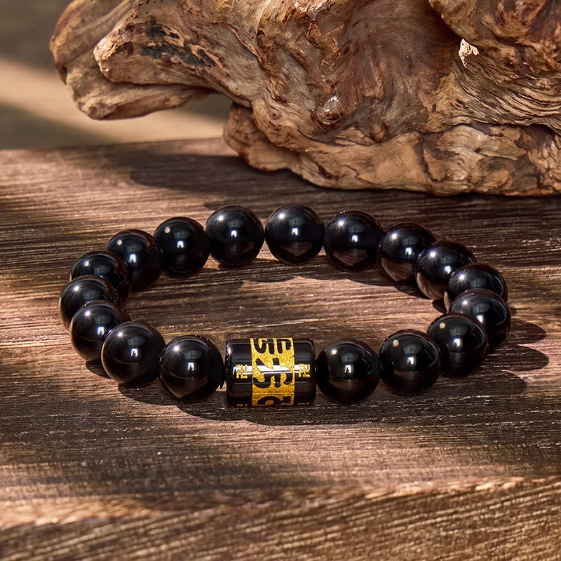 FuAttract Protection Blessing & Good Fortune Om Mani Mantra Lucky Charm Agate Bracelet - image 2