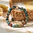 FuAttract Stability Protection & Grounding Indian Agate Adjustable Macrame Bracelet - image 1