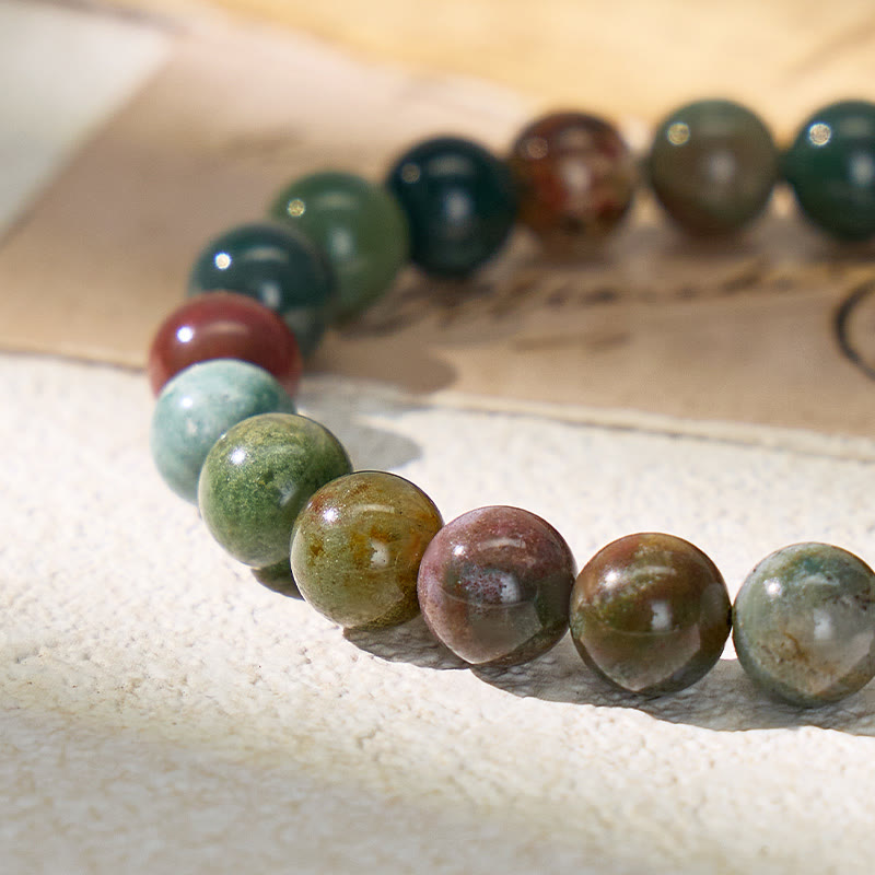 FuAttract Stability Protection & Grounding Indian Agate Adjustable Macrame Bracelet - image 3