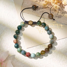 FuAttract Stability Protection & Grounding Indian Agate Adjustable Macrame Bracelet - image 2