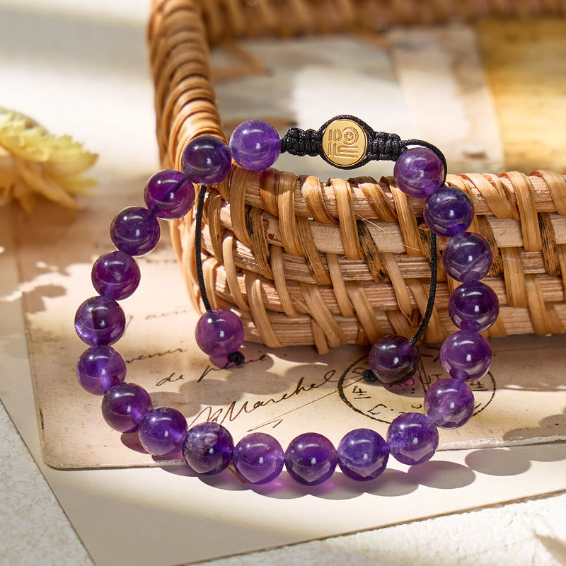 FuAttract Clarity Wisdom & Spiritual Harmony Amethyst Adjustable Macrame Bracelet - image 1
