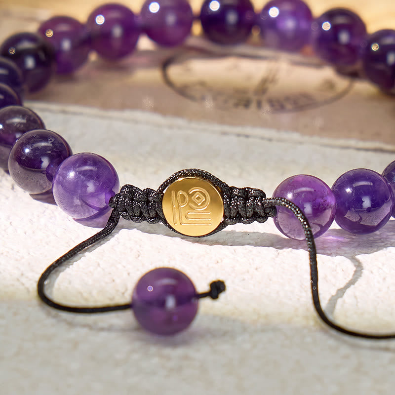 FuAttract Clarity Wisdom & Spiritual Harmony Amethyst Adjustable Macrame Bracelet - image 4