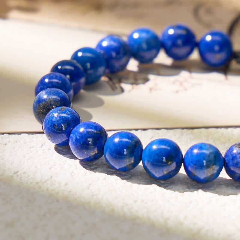 FuAttract Wisdom Clarity & Intuition Lapis Lazuli Adjustable Macrame Bracelet - image 3