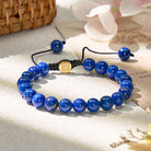 FuAttract Wisdom Clarity & Intuition Lapis Lazuli Adjustable Macrame Bracelet - 8mm - image 0
