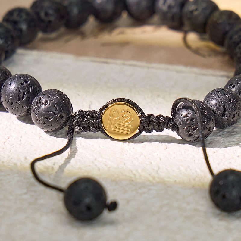 FuAttract Protection Grounding & Stability Lava Stone Adjustable Macrame Bracelet - image 4