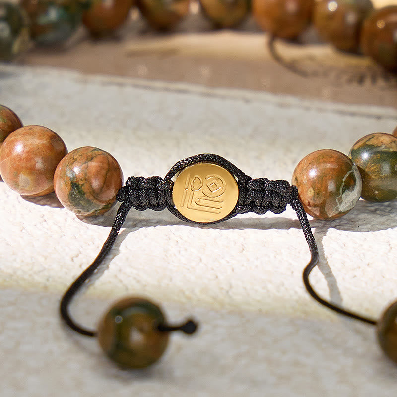 FuAttract Balance Harmony & Vitality Unakite Adjustable Macrame Bracelet - image 4