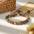 FuAttract Balance Harmony & Vitality Unakite Adjustable Macrame Bracelet - 8mm - image 0