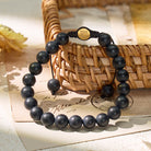 FuAttract Protection Strength & Calm Matte Black Onyx Adjustable Macrame Bracelet - image 1