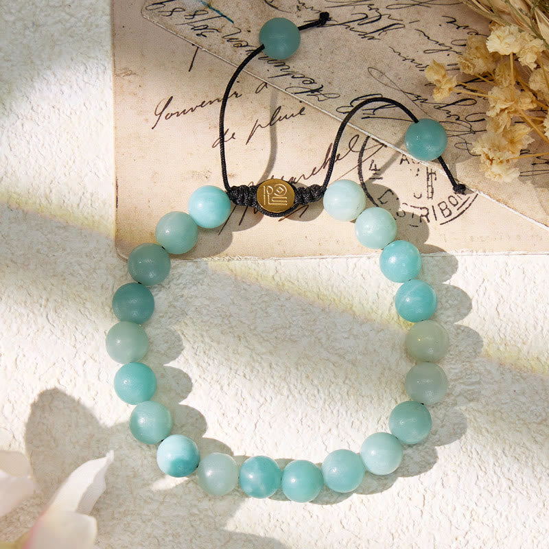 FuAttract Luck Growth & Confidence Amazonite Adjustable Macrame Bracelet - image 2
