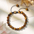 FuAttract Confidence Stability & Courage Tiger's Eye Adjustable Macrame Bracelet - image 2