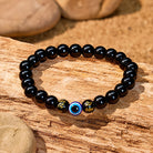 FuAttract Protection Clarity & Inner Strength Evil Eye Six Syllable Om Mani Mantra Black Onyx Bracelet - image 4