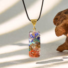 FuAttract Balance Harmony & Serenity Natural Rainbow Crystal Chips Pendant Necklace - image 3