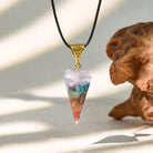 FuAttract Balance Harmony & Serenity Natural Rainbow Crystal Chips Pendant Necklace - Large Hexagonal - image 8