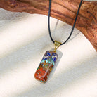 FuAttract Balance Harmony & Serenity Natural Rainbow Crystal Chips Pendant Necklace - Wide Band - image 0