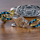 FuAttract Protection Fortune & Prosperity Turquoise Copper Om Mani Mantra Nine Eye Dzi Rotating Bracelet - image 3