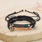 FuAttract Love Connection & Harmony Stainless Steel Engraved Plate Heart Link Braided Bracelet - I love you more & I love you most - image 6