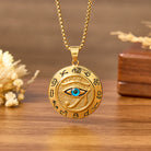 FuAttract Protection Power & Wisdom Ancient Egyptian The Eye of Horus Pendant Stainless Steel Necklace - Gold + Black - image 0
