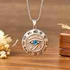 FuAttract Protection Power & Wisdom Ancient Egyptian The Eye of Horus Pendant Stainless Steel Necklace - Sliver + Black - image 4