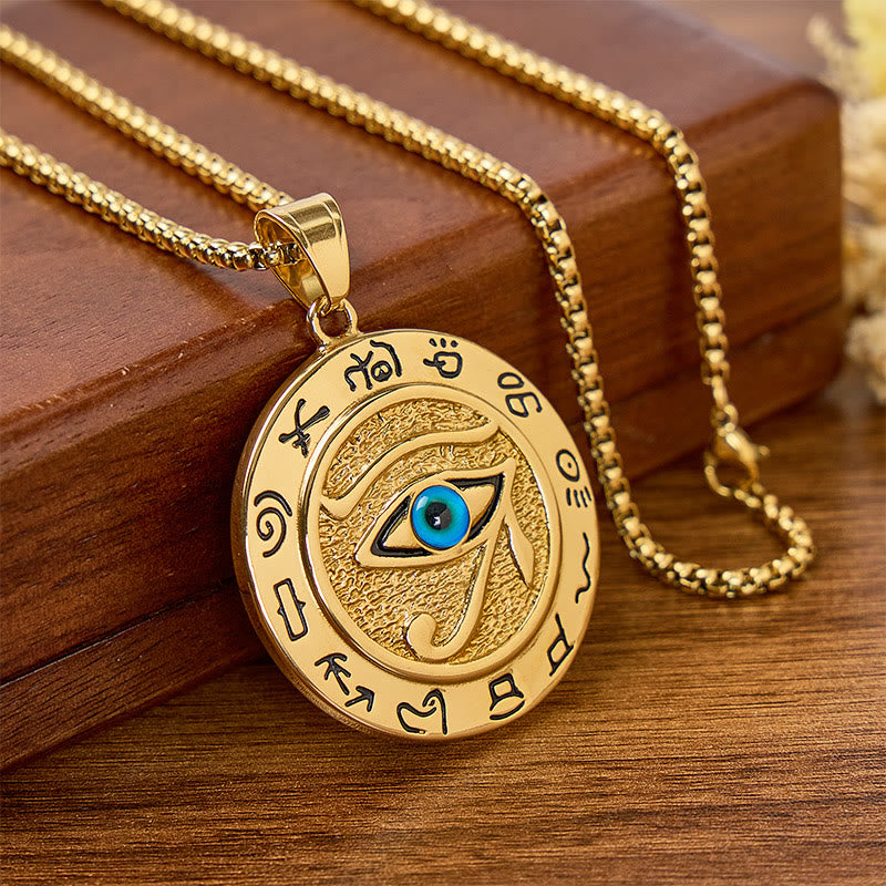 FuAttract Protection Power & Wisdom Ancient Egyptian The Eye of Horus Pendant Stainless Steel Necklace - image 1