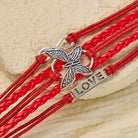 FuAttract Eternal Love & Harmony Vintage Butterfly Infinity Multi Layer Leather Bracelet - image 3