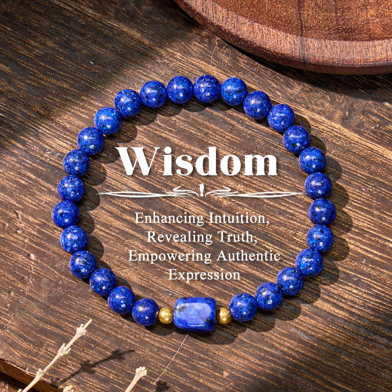 FuAttract Wisdom Prosperity & Lucky Natural Lapis Lazuli Energy Bracelet - 6mm - image 0