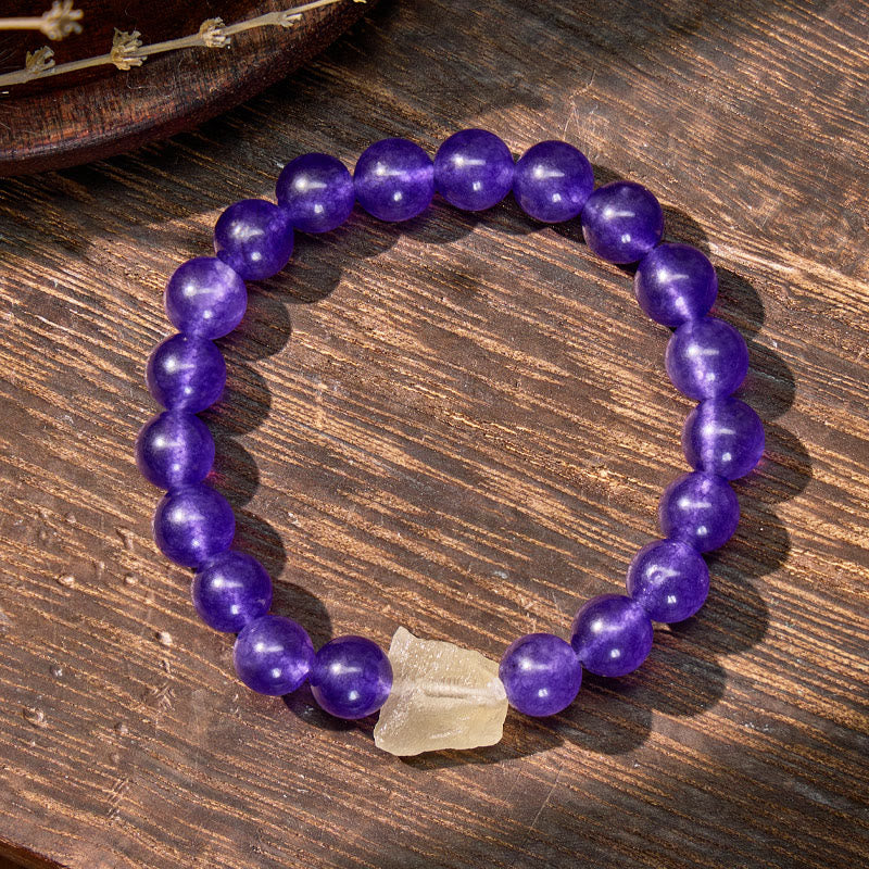 FuAttract Clarity Prosperity & Success Natural Amethyst Citrine Beaded Bracelet - image 3