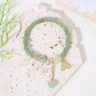FuAttract Luck Prosperity & Growth Green Aventurine Peanut Four Leaf Clover Bamboo Bracelet - Fish Tail - image 7