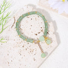 FuAttract Luck Prosperity & Growth Green Aventurine Peanut Four Leaf Clover Bamboo Bracelet - Teardrop - image 13