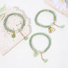 FuAttract Luck Prosperity & Growth Green Aventurine Peanut Four Leaf Clover Bamboo Bracelet - image 3