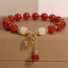 FuAttract Fortune Protection & Prosperity Vintage Red Agate Fu Character Charm Lucky Bracelet - image 1