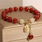 FuAttract Fortune Protection & Prosperity Vintage Red Agate Fu Character Charm Lucky Bracelet - image 3