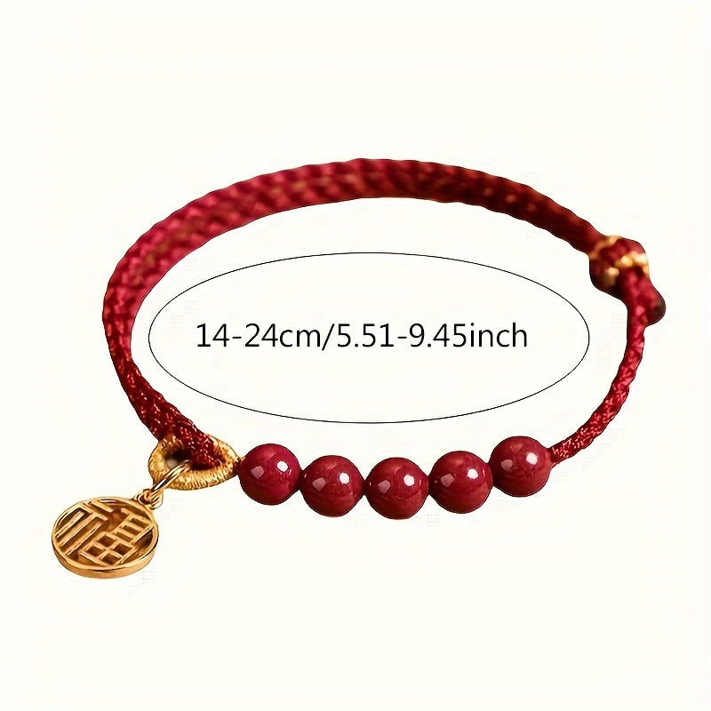 FuAttract Protection Fortune & Blessing Cinnabar Fu Character Pendant Braided Bracelet - image 7