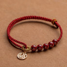FuAttract Protection Fortune & Blessing Cinnabar Fu Character Pendant Braided Bracelet - image 1