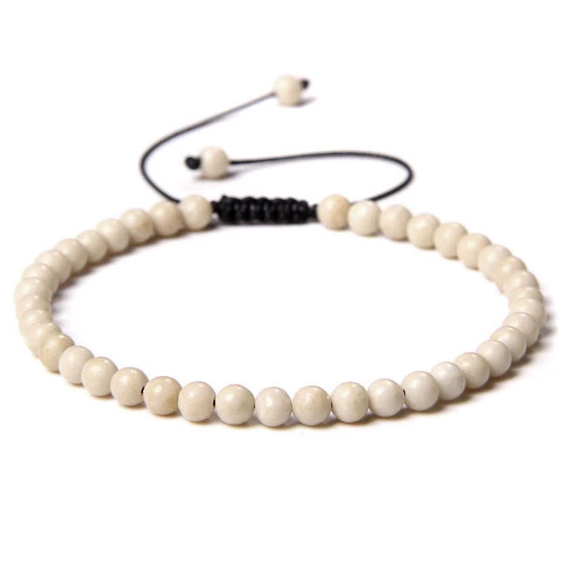 FREE Today: Freedom Balance & Vitality Natural Stone Bohemian Handmade Adjustable Rope Bracelet - White Fossil - image 9