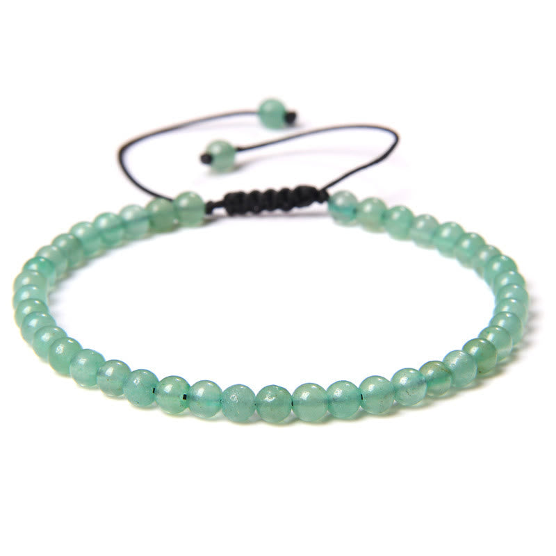 FuAttract Freedom Balance & Vitality Natural Stone Bohemian Handmade Adjustable Rope Bracelet - Green Aventurine - image 7