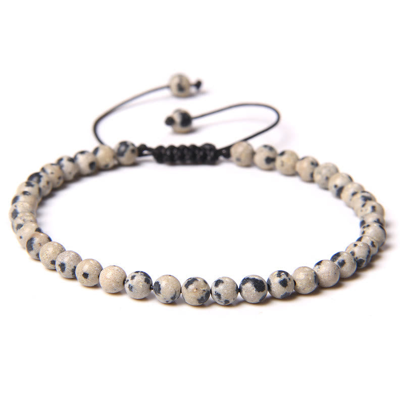 FuAttract Freedom Balance & Vitality Natural Stone Bohemian Handmade Adjustable Rope Bracelet - Dalmatian Jasper - image 18