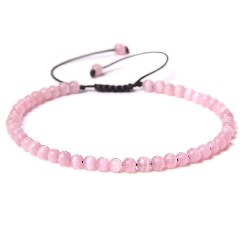 FREE Today: Freedom Balance & Vitality Natural Stone Bohemian Handmade Adjustable Rope Bracelet - Pink Cat's Eye - image 43