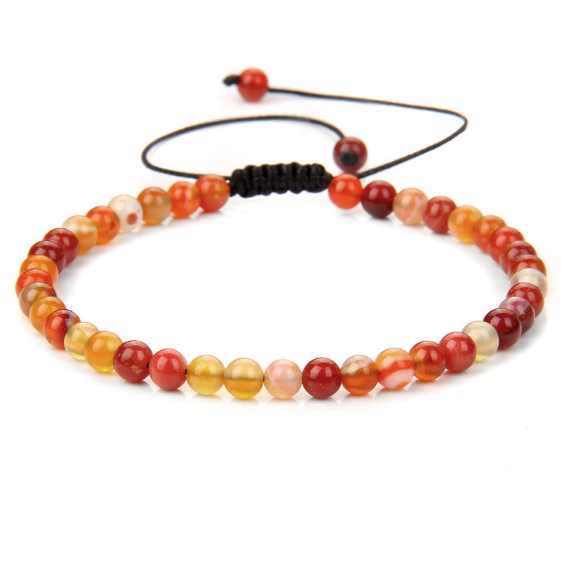 FREE Today: Freedom Balance & Vitality Natural Stone Bohemian Handmade Adjustable Rope Bracelet - Orange Striped Agate - image 46