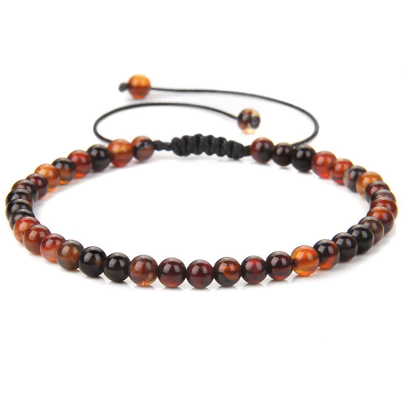 FuAttract Freedom Balance & Vitality Natural Stone Bohemian Handmade Adjustable Rope Bracelet - Brown Striped Agate - image 48