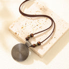 FREE Today: Grounding Harmony & Confidence Vintage Round Pendant Wood Beaded Necklace - image 1
