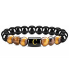 FuAttract Confidence Focus & Identity 26 Letters Tiger's Eye Black Onyx Beaded Bracelet - C - image 5