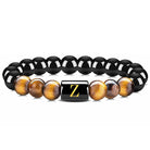 FuAttract Confidence Focus & Identity 26 Letters Tiger's Eye Black Onyx Beaded Bracelet - Z - image 31
