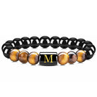 FuAttract Confidence Focus & Identity 26 Letters Tiger's Eye Black Onyx Beaded Bracelet - M - image 18
