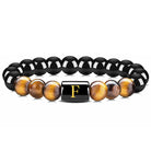 FuAttract Confidence Focus & Identity 26 Letters Tiger's Eye Black Onyx Beaded Bracelet - F - image 11